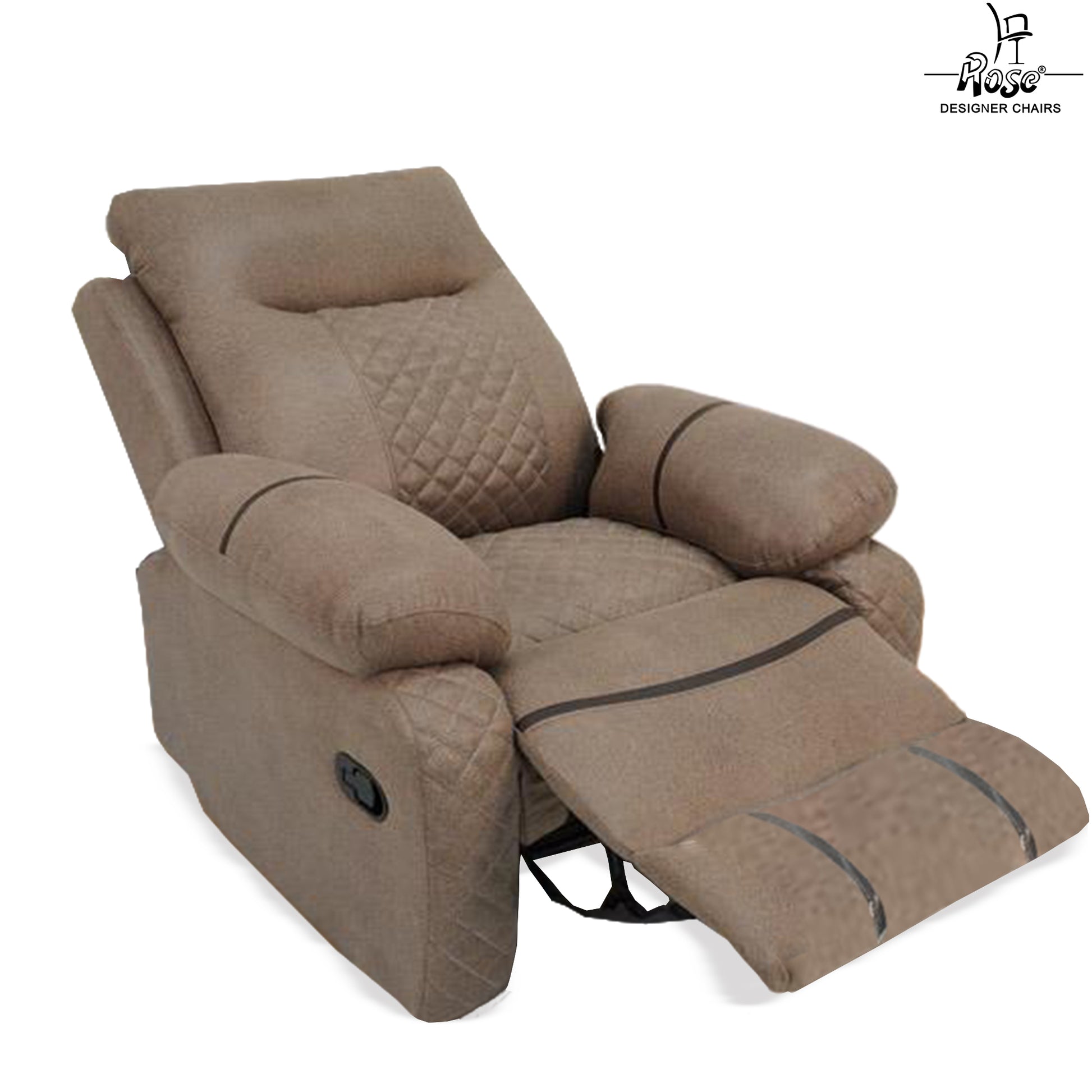 Rose Mexico one seater Recliner | RRR Recliner |Rocking, Revolving, and Reclining sofa (Rust)