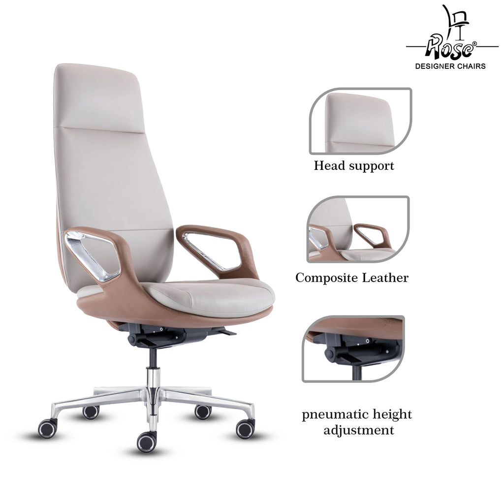 Rose Oriva Luxurious High Back Chair (White)