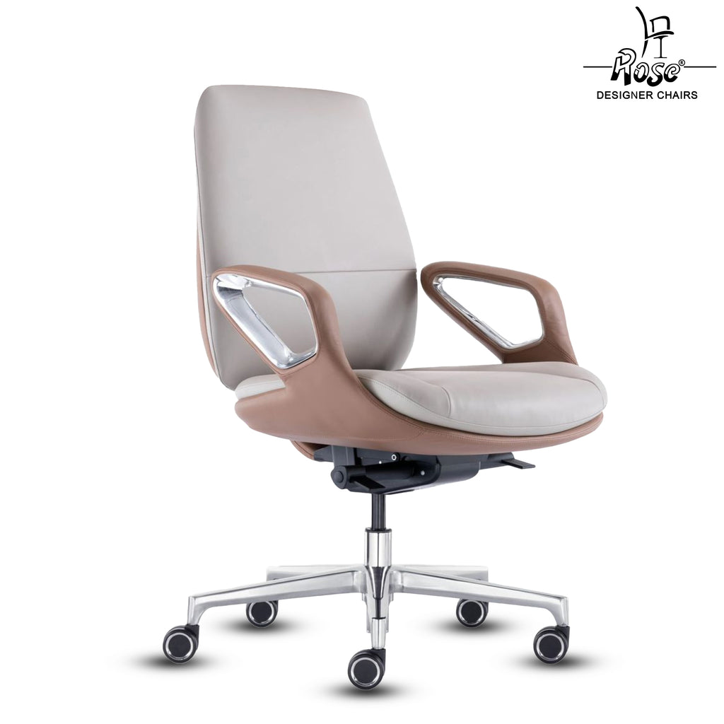 Rose Oriva Luxurious Mid Back Chair (White)