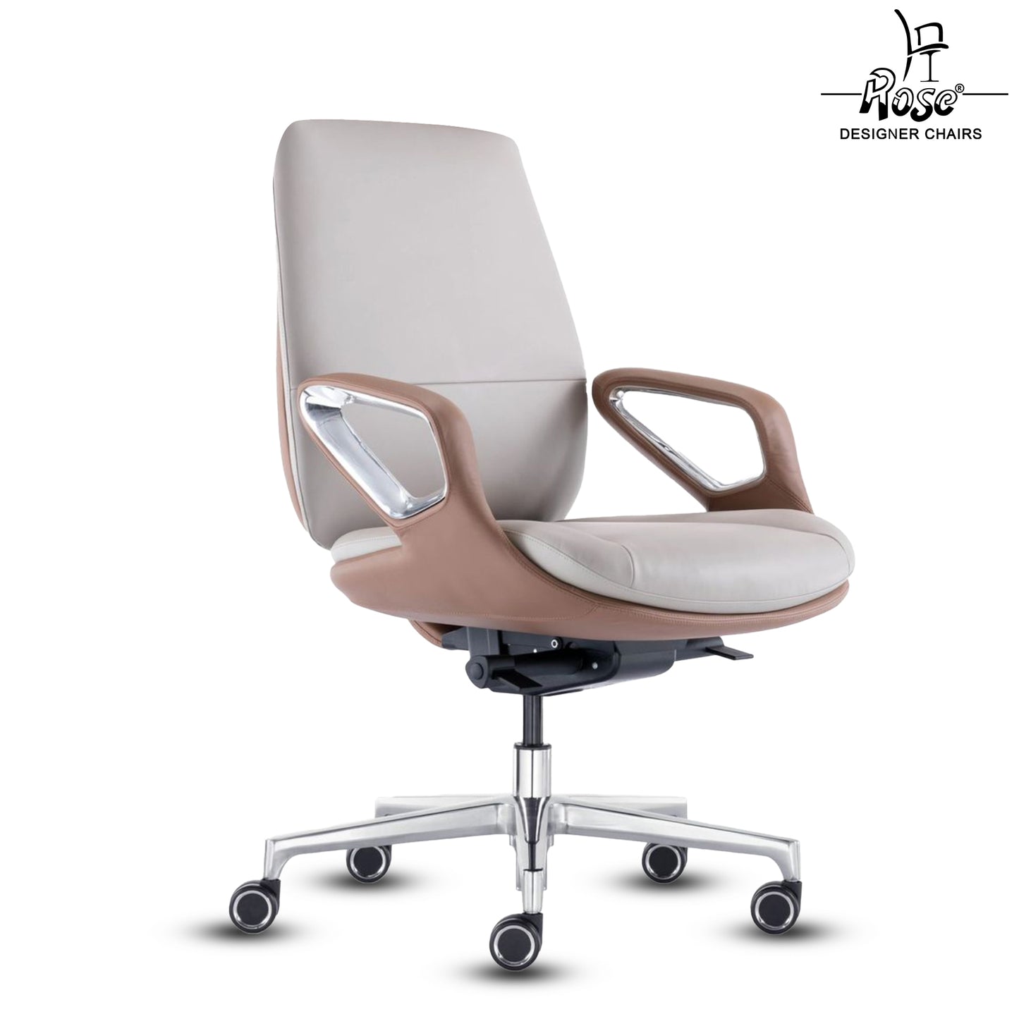 Rose Oriva Luxurious Mid Back Chair (White)