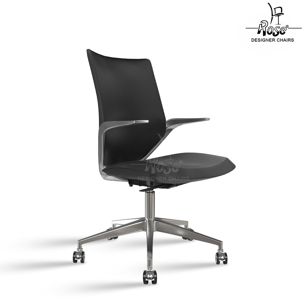 ROSE® Pablo Mid Back Office & Home Chair (Black (PU Leatherette)