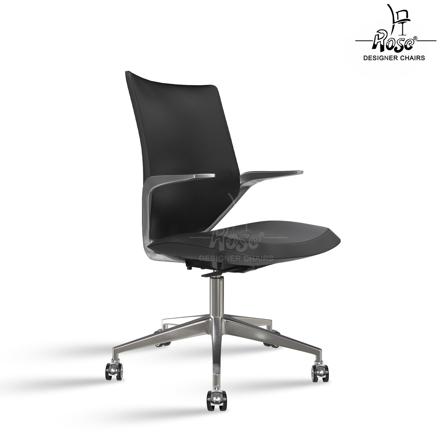 ROSE® Pablo Mid Back Office & Home Chair (Black (PU Leatherette)