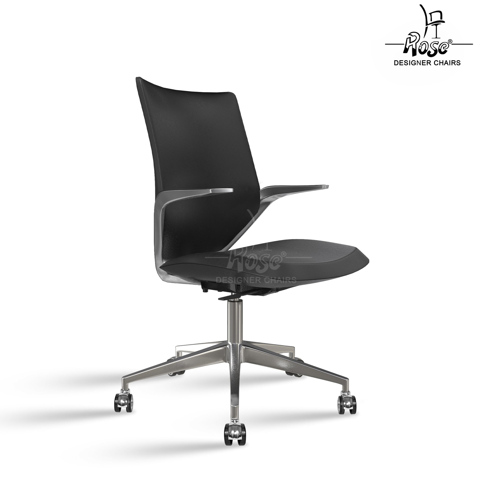 ROSE® Pablo Mid Back Office & Home Chair (Black (PU Leatherette)