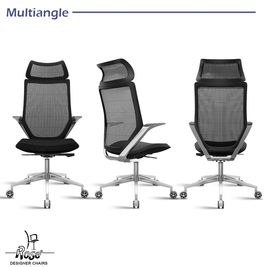 ROSE® Pablo High Back Office & Home Chair (Black (Mesh))