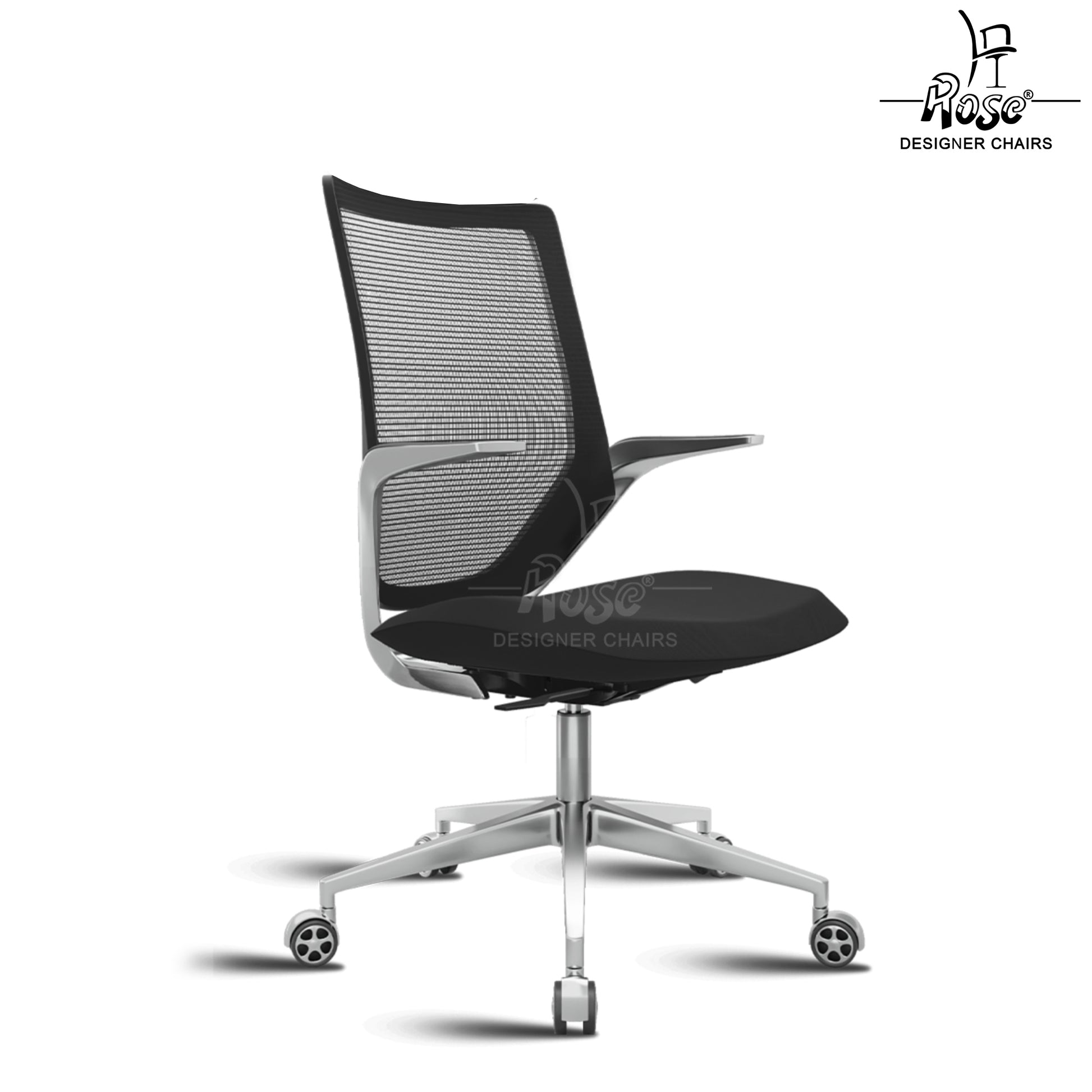 ROSE® Pablo Mid Back Office & Home Chair (Black (Mesh))