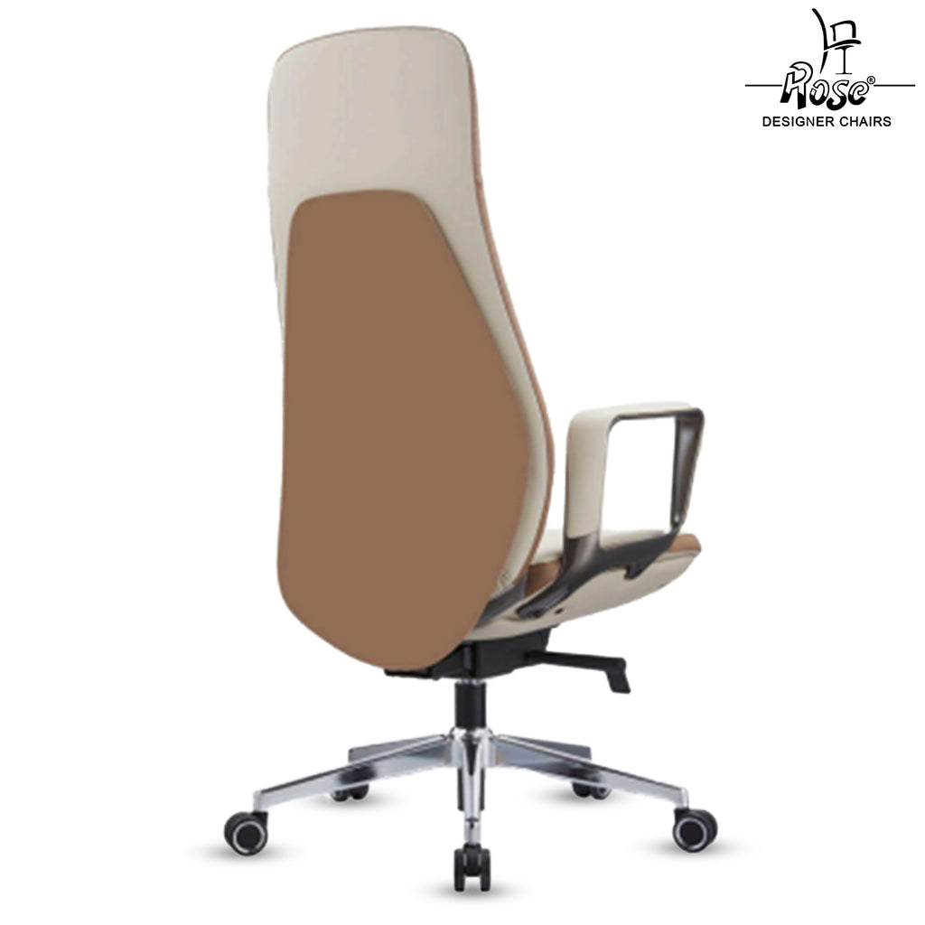 Rose Prestina Luxurious High Back Chair (Classic Cream and Brown)