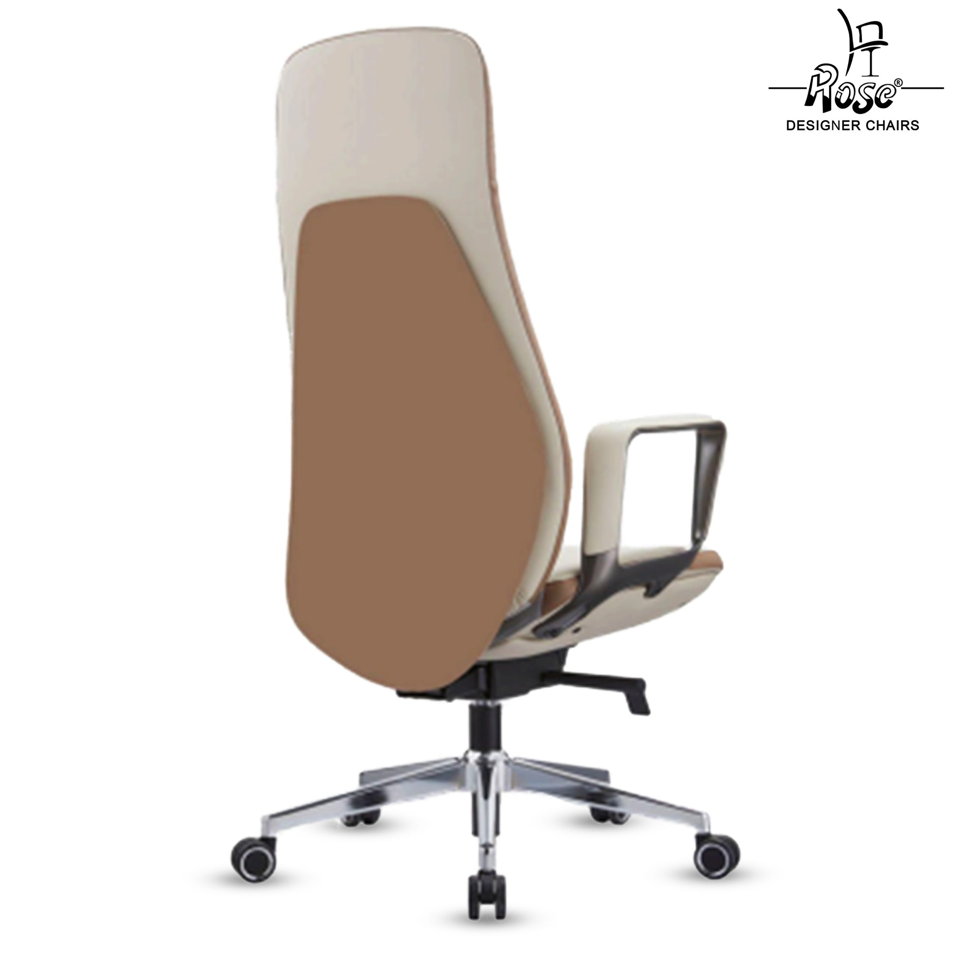 Rose Prestina Luxurious High Back Chair (Classic Cream and Brown)