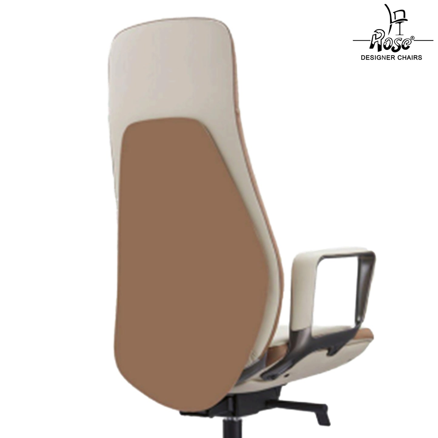 Rose Prestina Luxurious High Back Chair (Classic Cream and Brown)