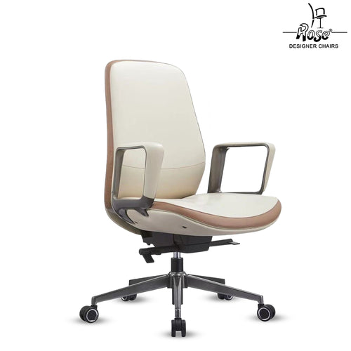 Rose Prestina Luxurious Mid Back Chair (Classic Cream and Brown)