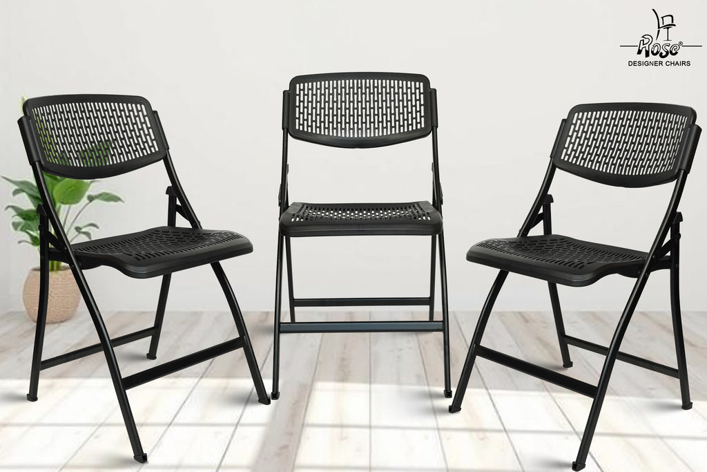 ROSE® Paris Folding Chair for Home | Lightweight, Portable, Balcony, Garden, Camping Chair | Indoor Outdoor Chair | Restaurant Chair