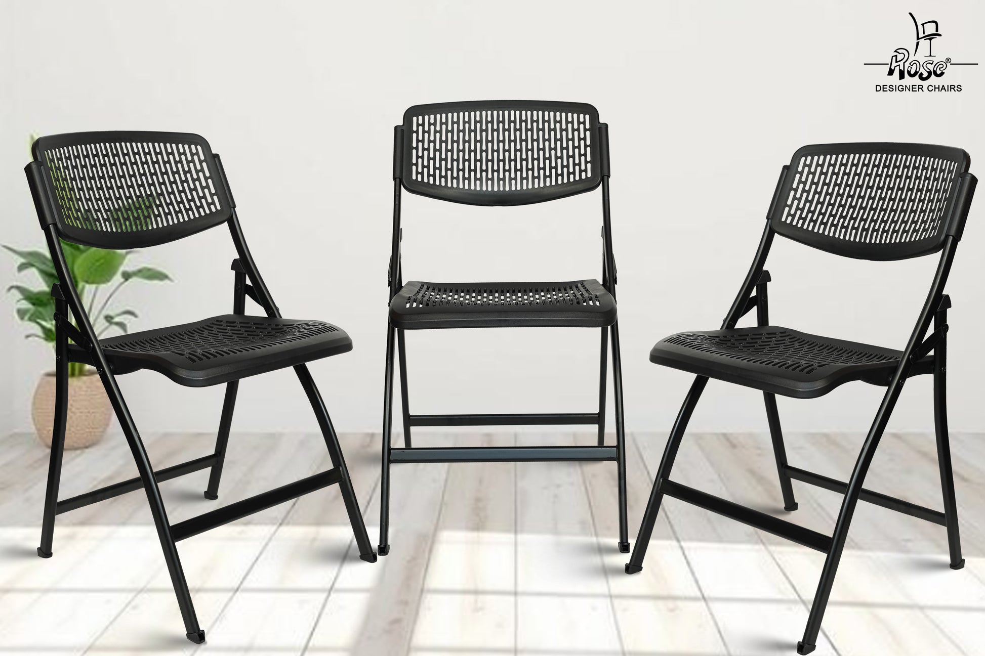 ROSE® Paris Folding Chair for Home | Lightweight, Portable, Balcony, Garden, Camping Chair | Indoor Outdoor Chair | Restaurant Chair