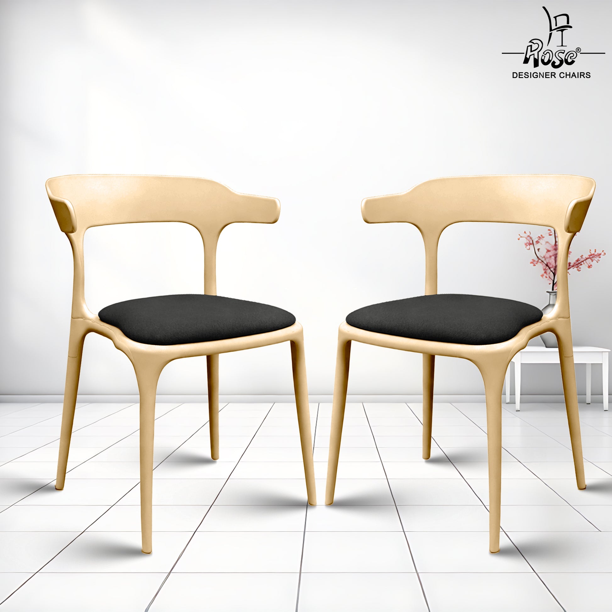 vision cushion black and cream set of 2
