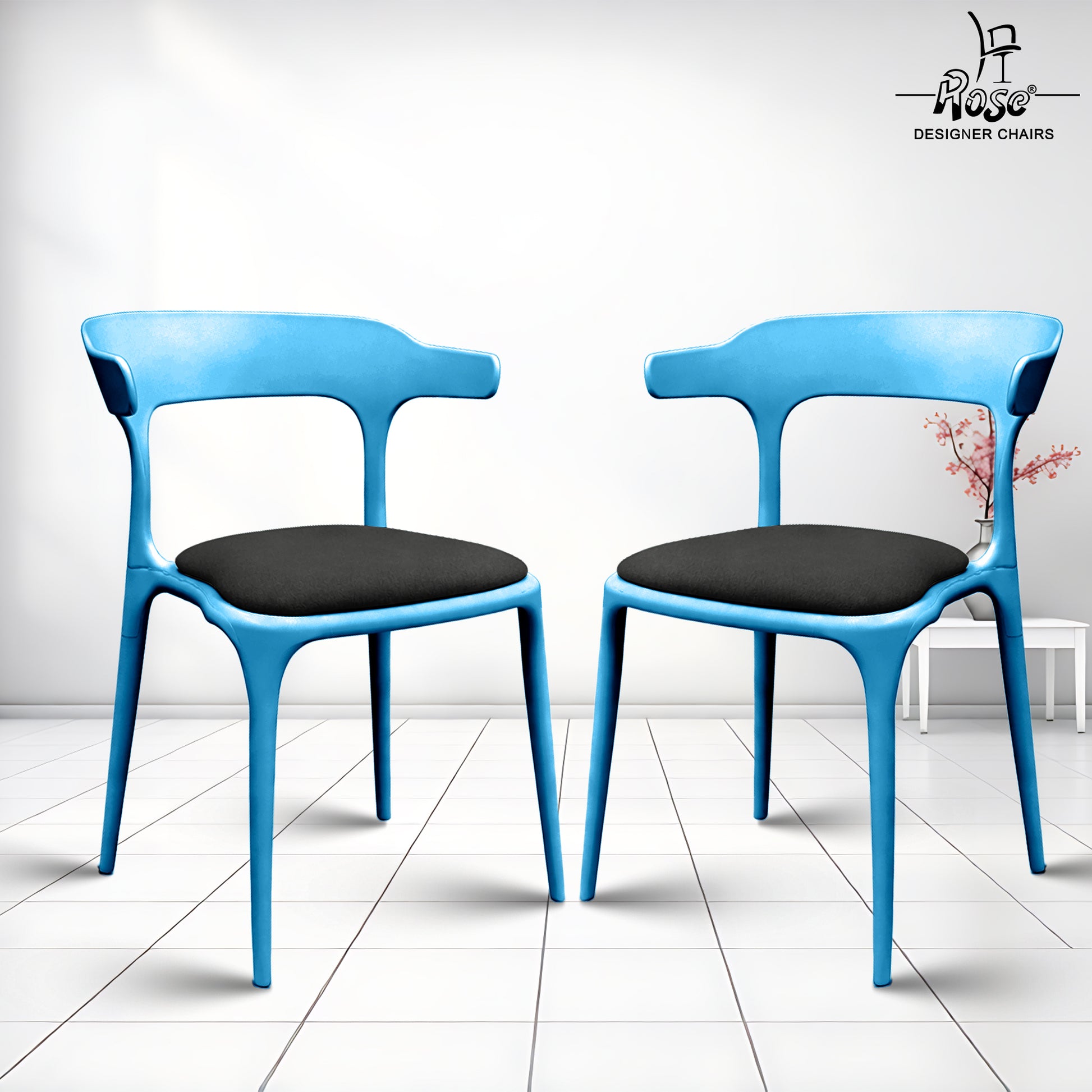 vision cushion black and blue  set of 2 