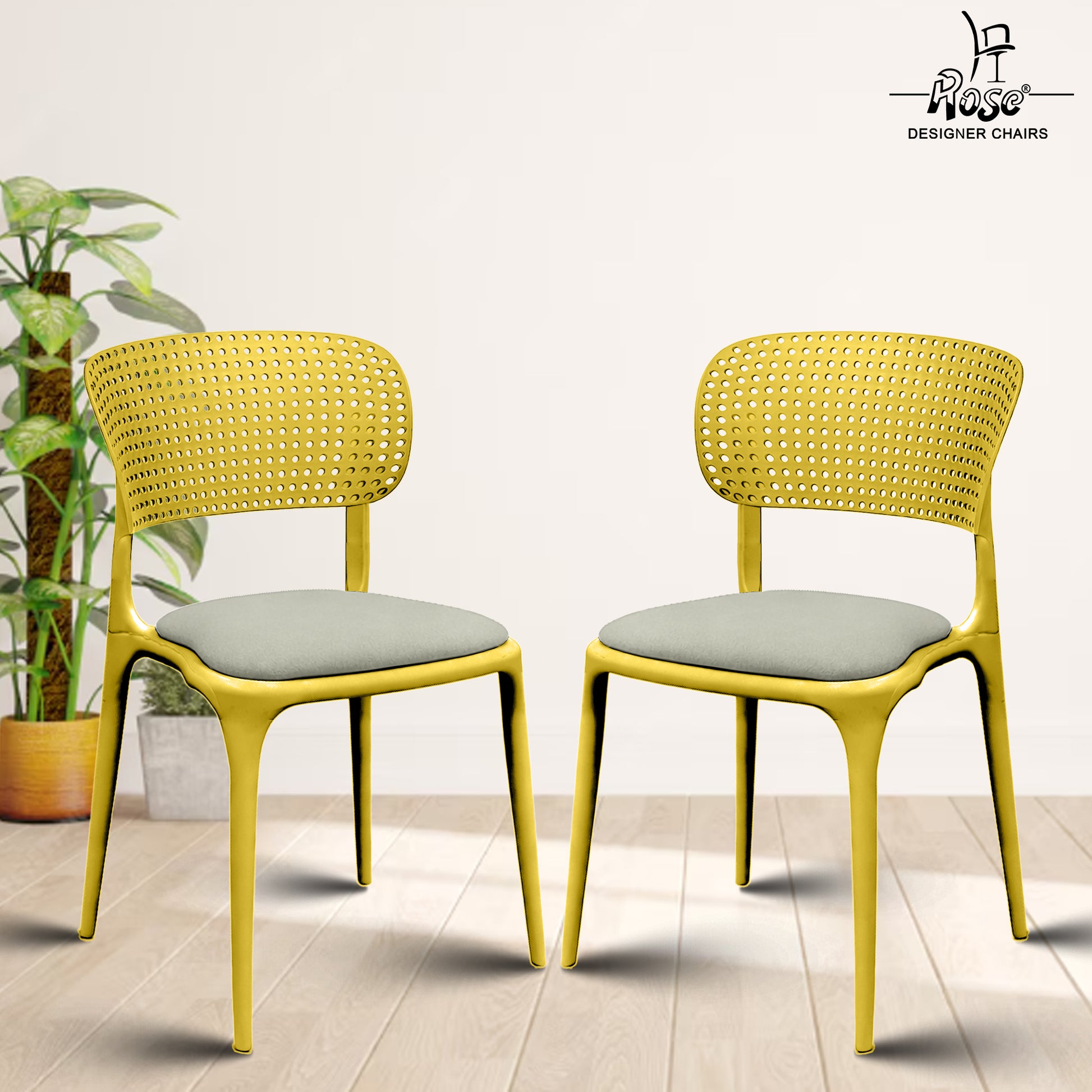 Evaa yellow cushion grey set of 2 bg