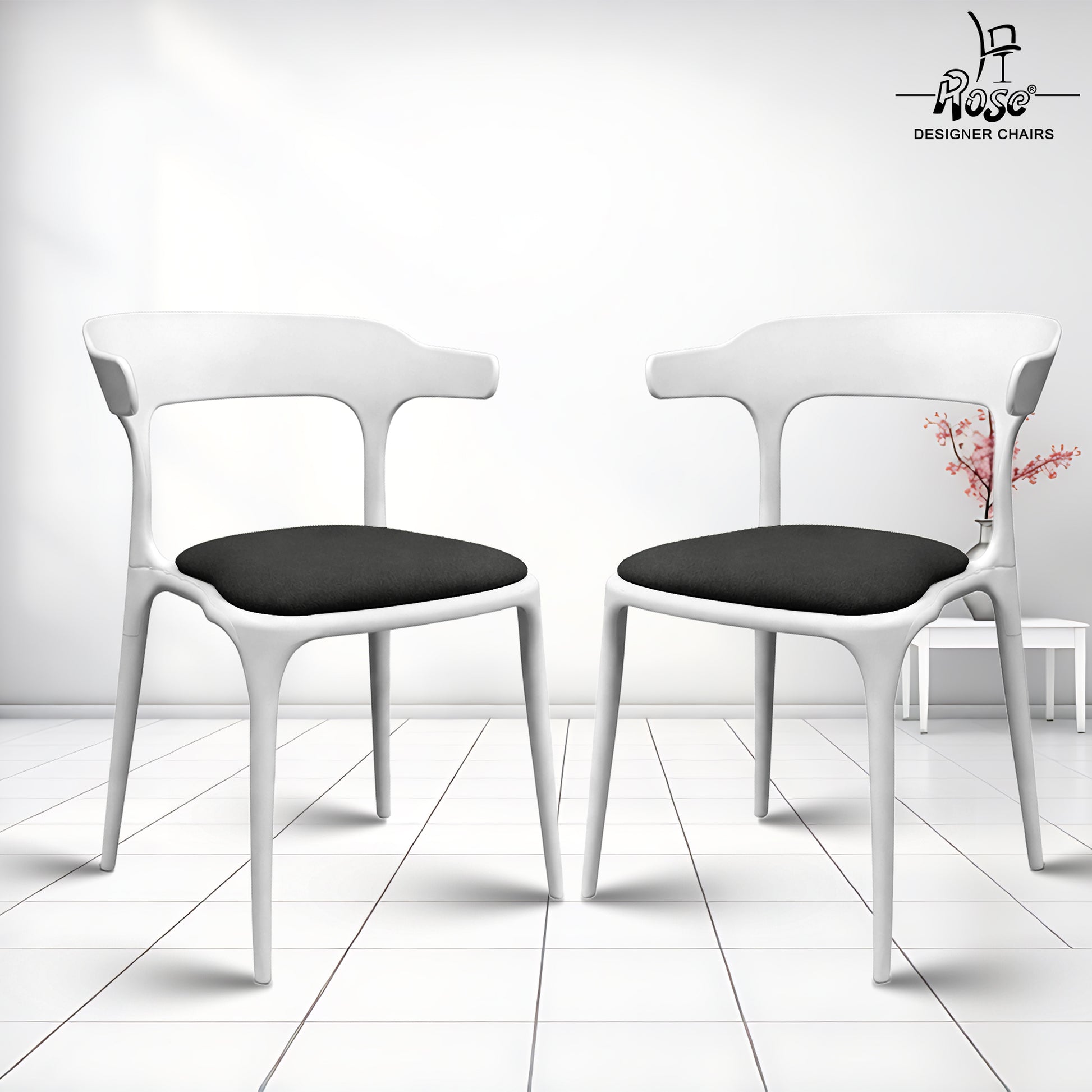 vision cushion black and white set of 2