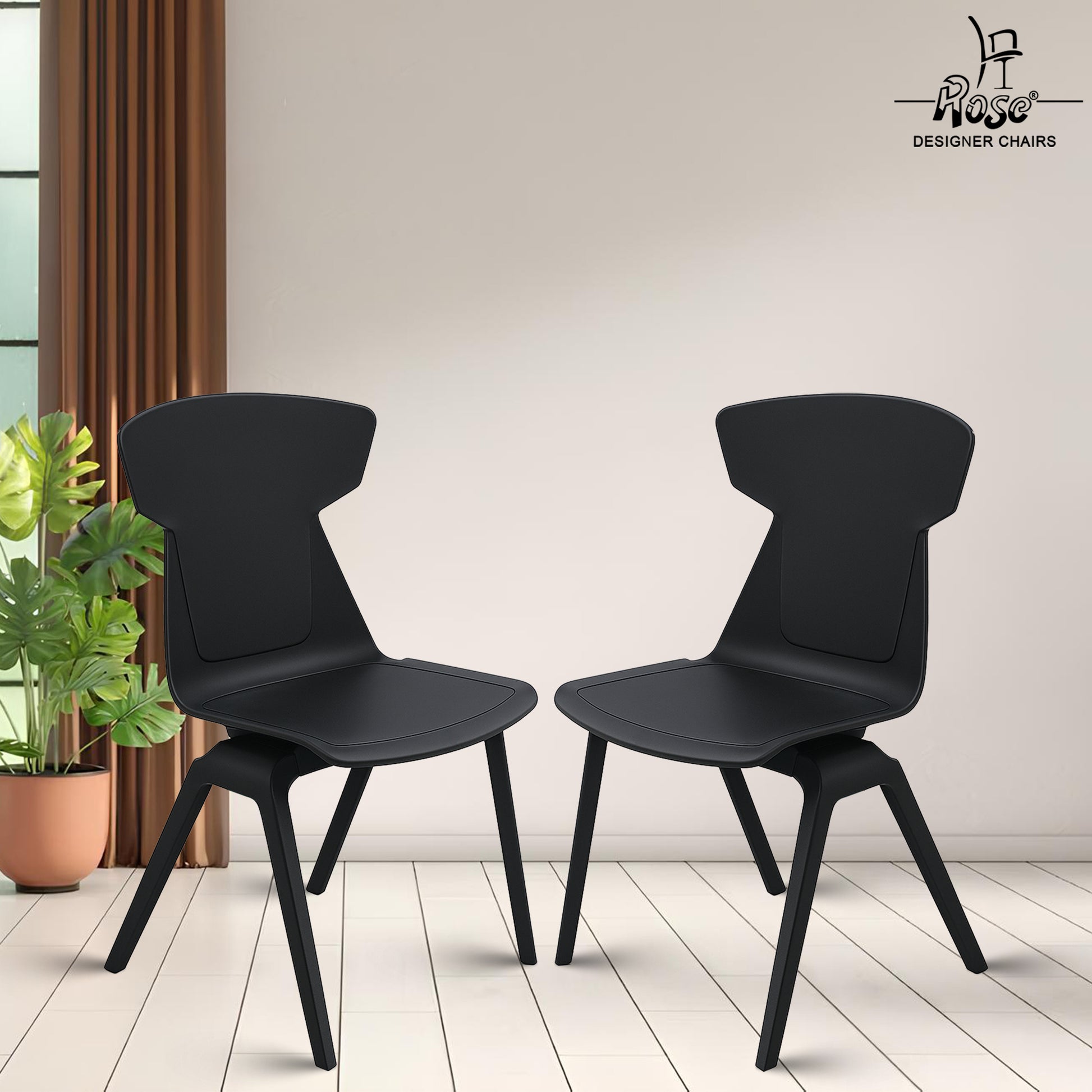 Core Modern Accent (Black)Chair Seat of 2 Bg Img