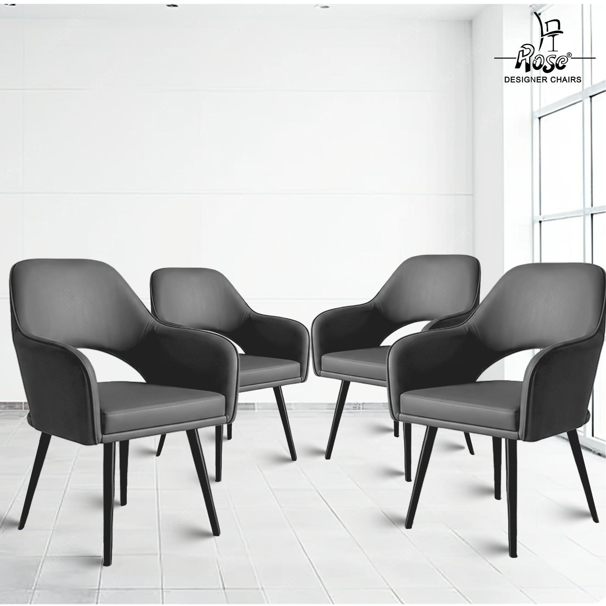 Yuri Faux Leather Chair Slatey (Gray)Set of 4 Bg Img