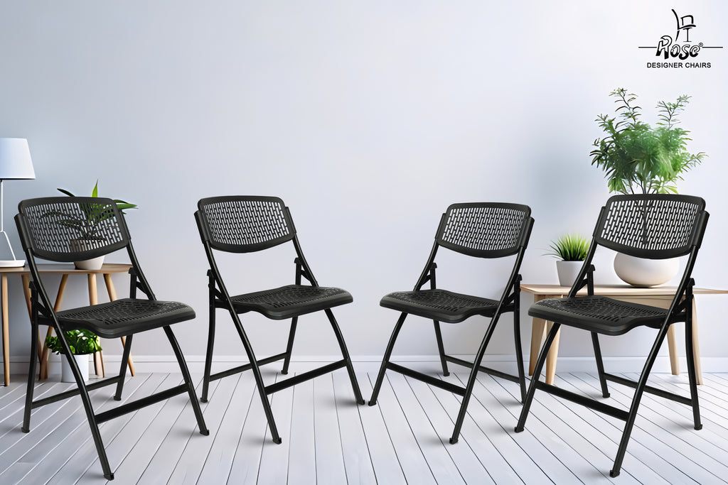 ROSE® Paris Folding Chair for Home | Lightweight, Portable, Balcony, Garden, Camping Chair | Indoor Outdoor Chair | Restaurant Chair