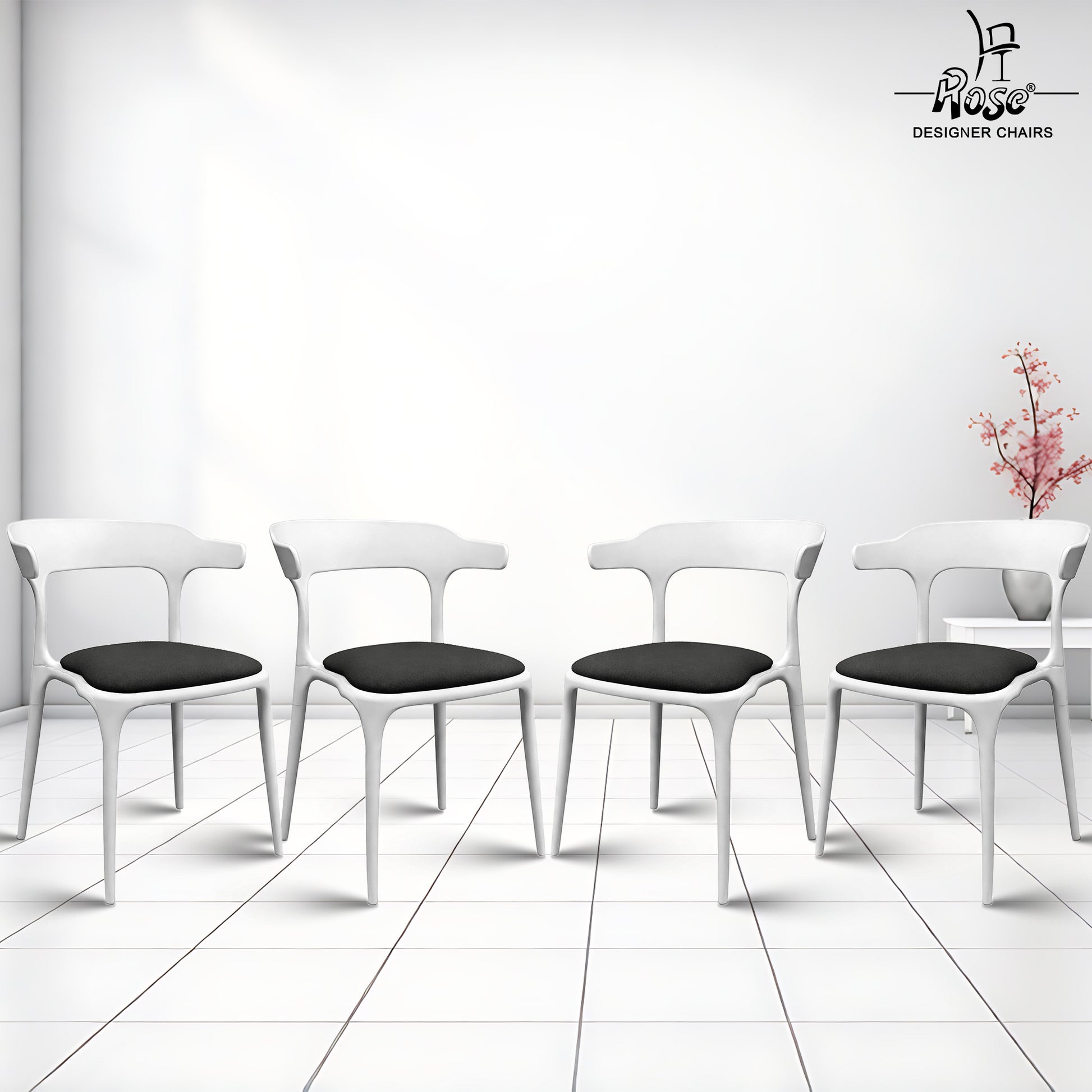 vision cushion black and white set of 4