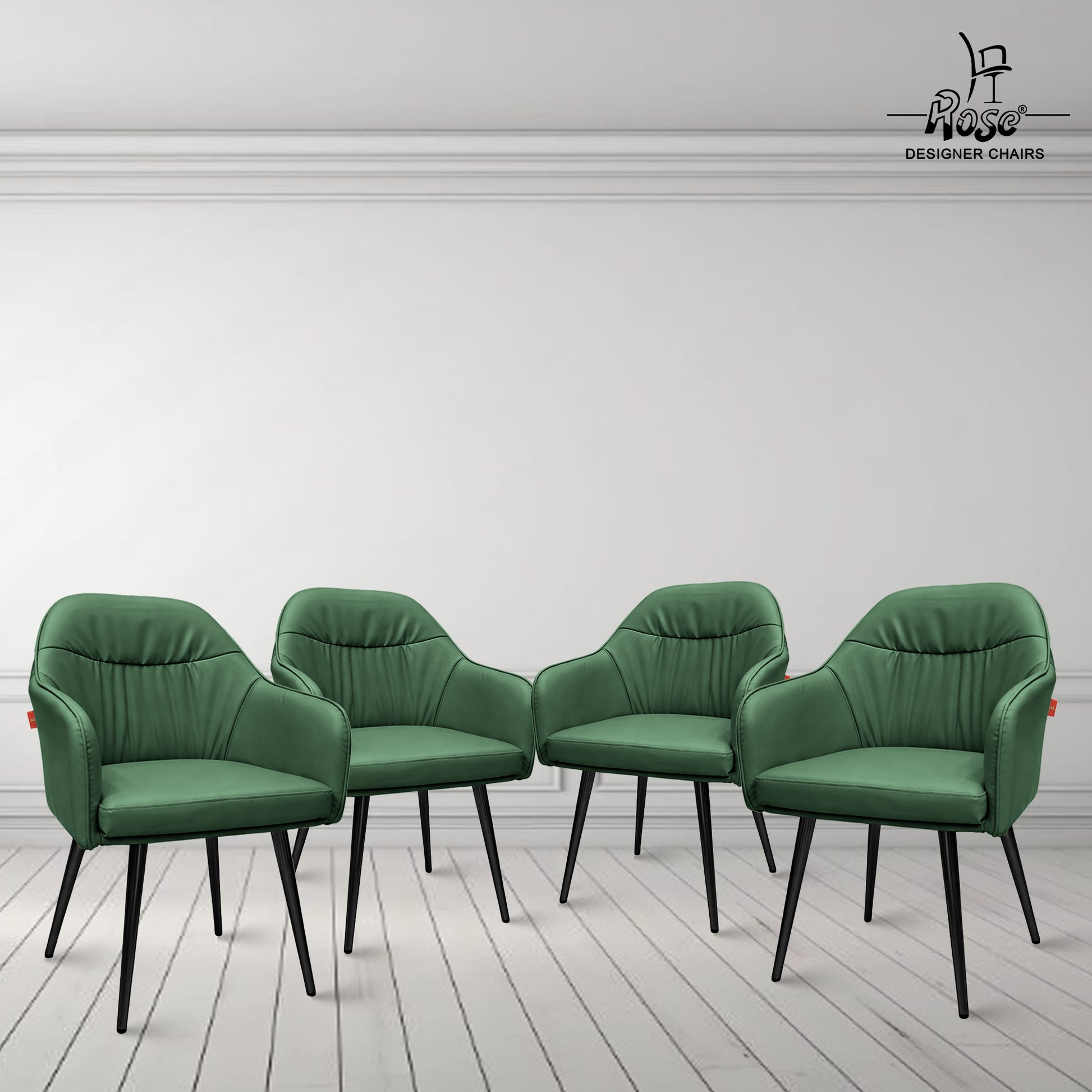 Mack Faux Leather Chair(Pine Green) Set of 4 Bg Img 