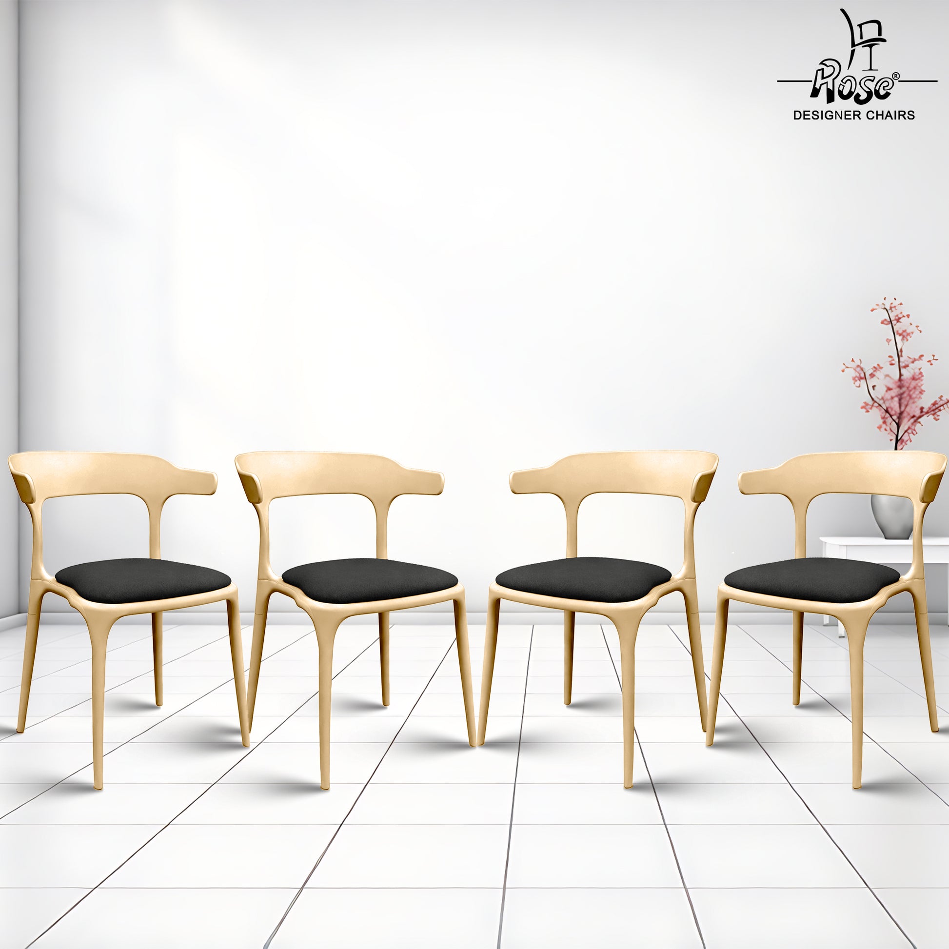 vision cushion black and cream set of 4