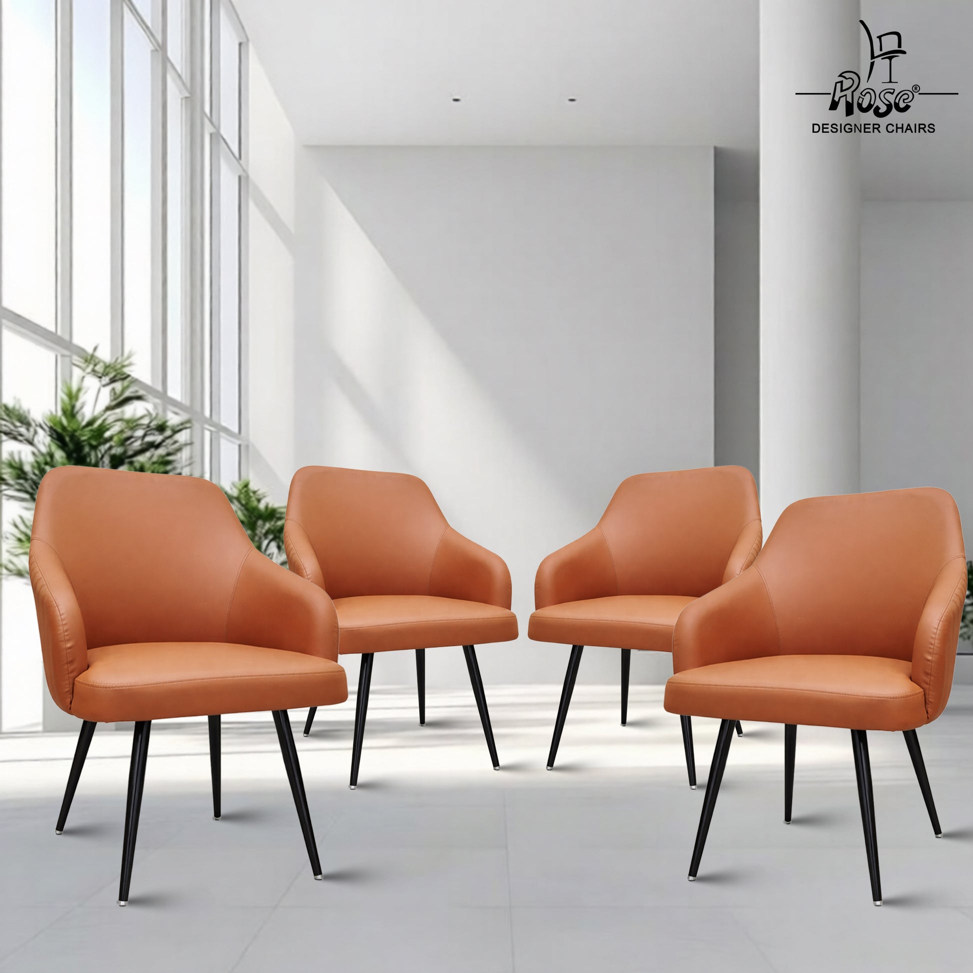 Valencia leather dining chair set of 4 bg img