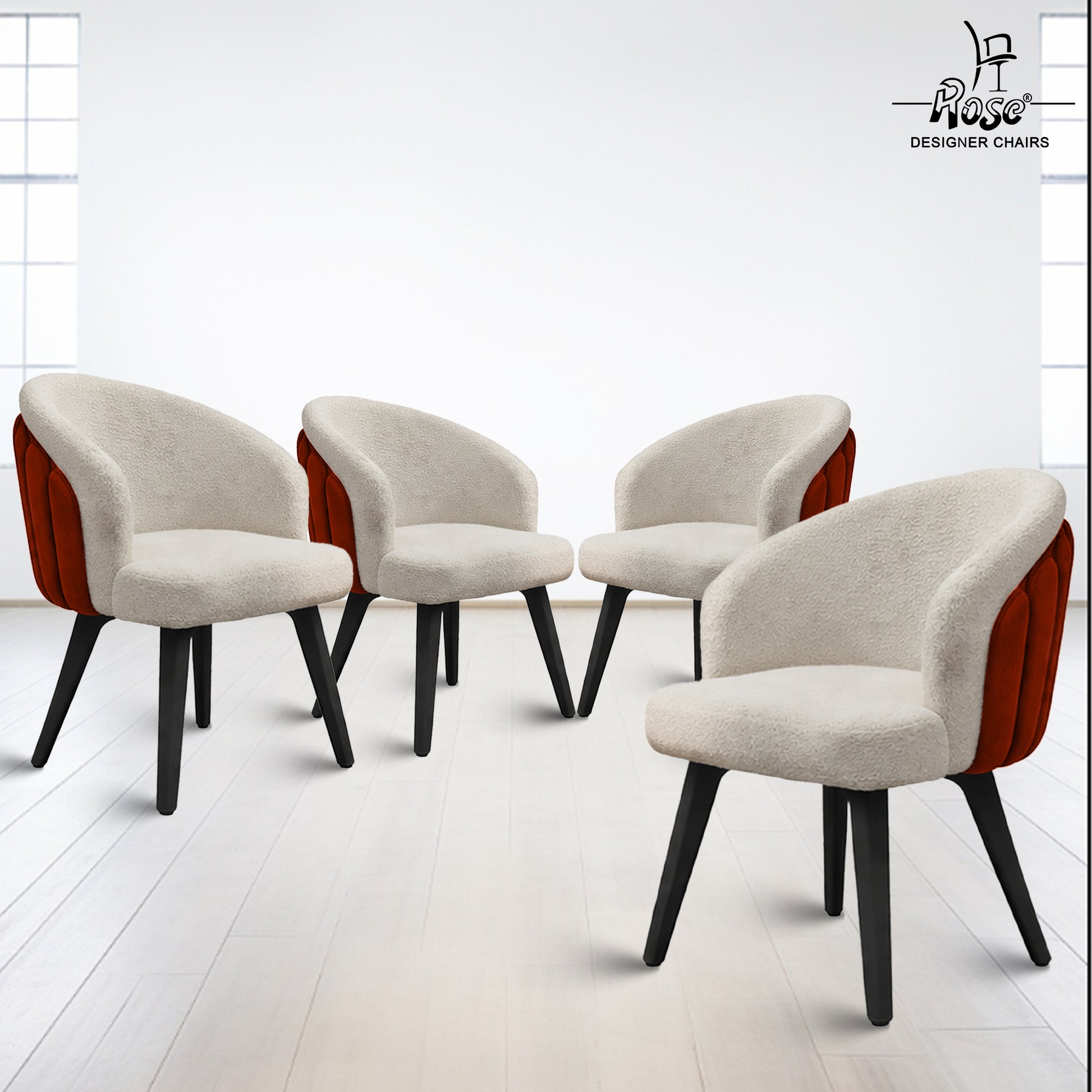 Aira  designer velvet dining chair set 4 bg 