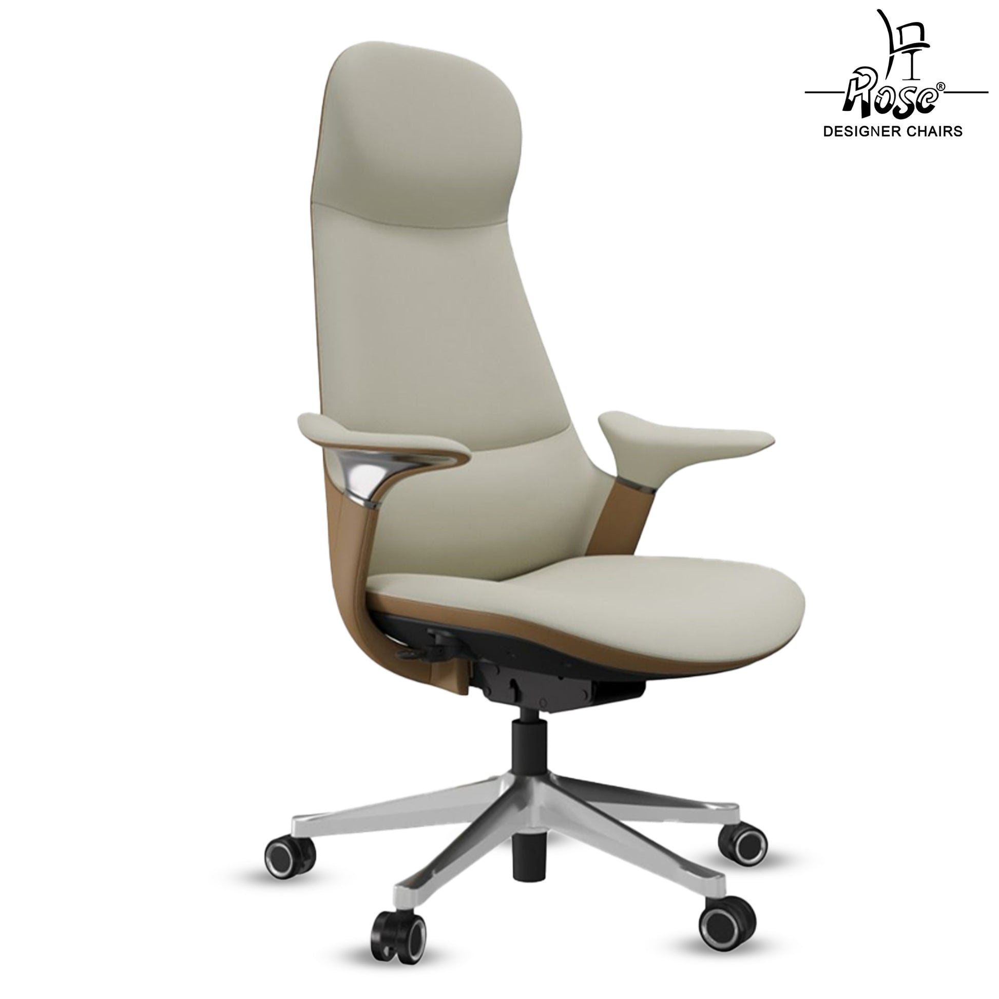 Rose Sofira Luxurious High Back Chair ( White )