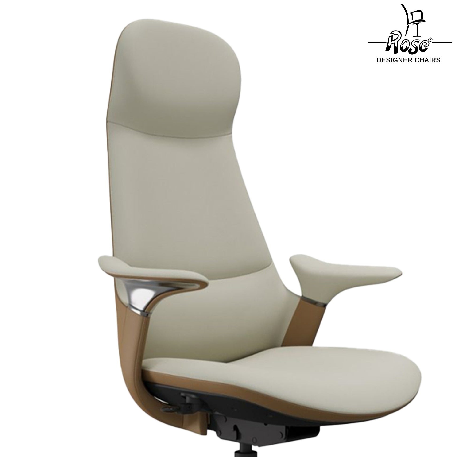 Rose Sofira Luxurious High Back Chair ( White )