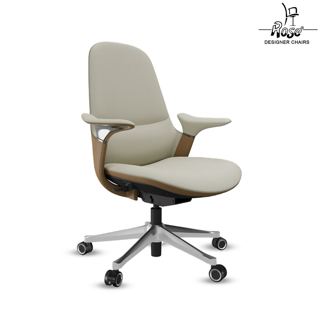 Rose Sofira Luxurious Mid Back Chair ( White )