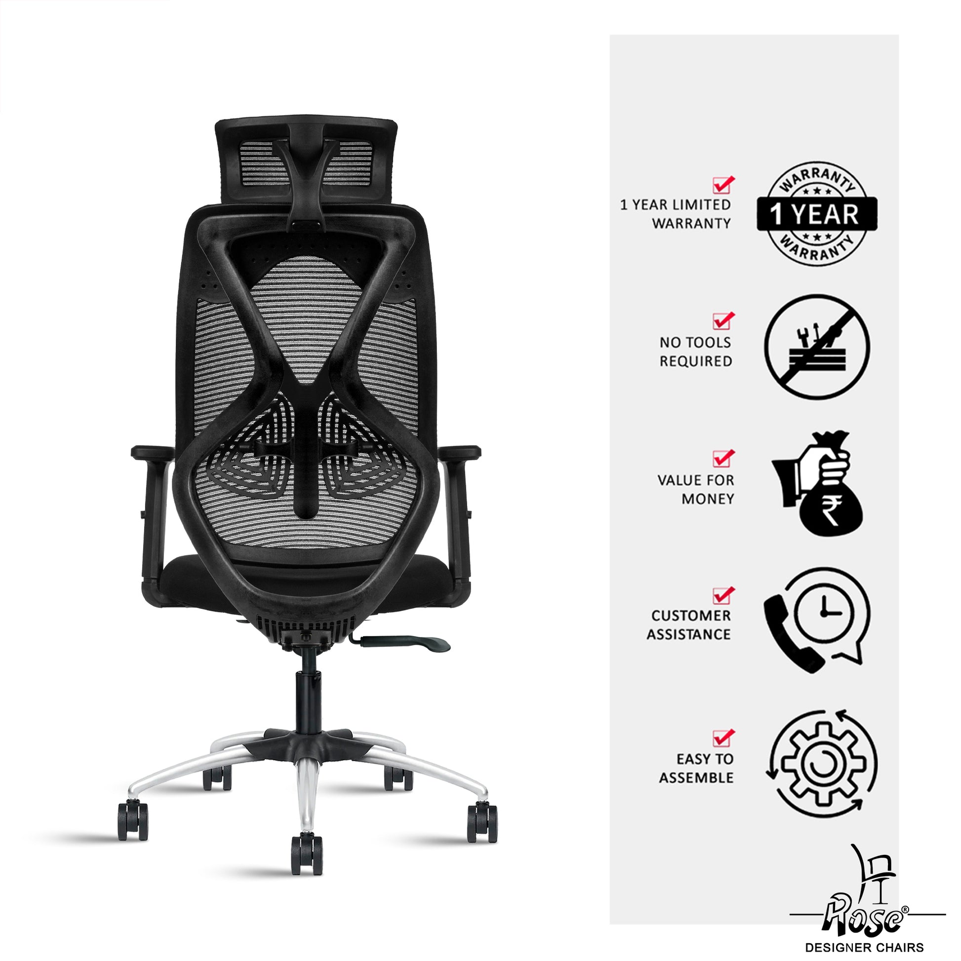 Sydney High Back Black