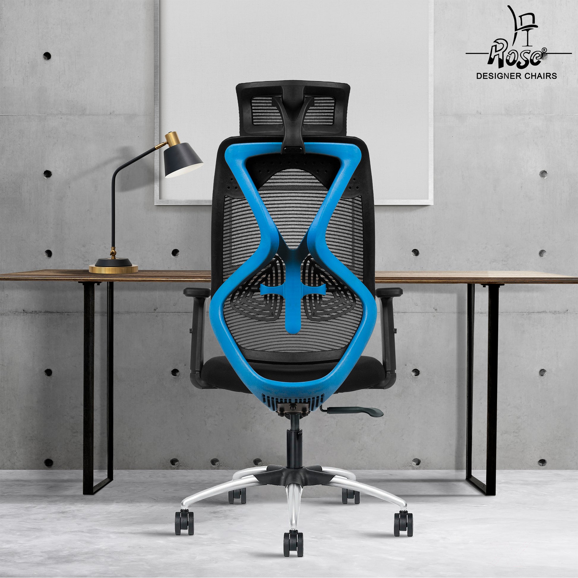 Sydney High Back Blue & Black