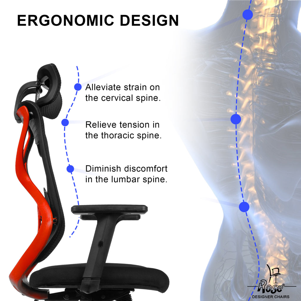 Sydney High Back Red & Black