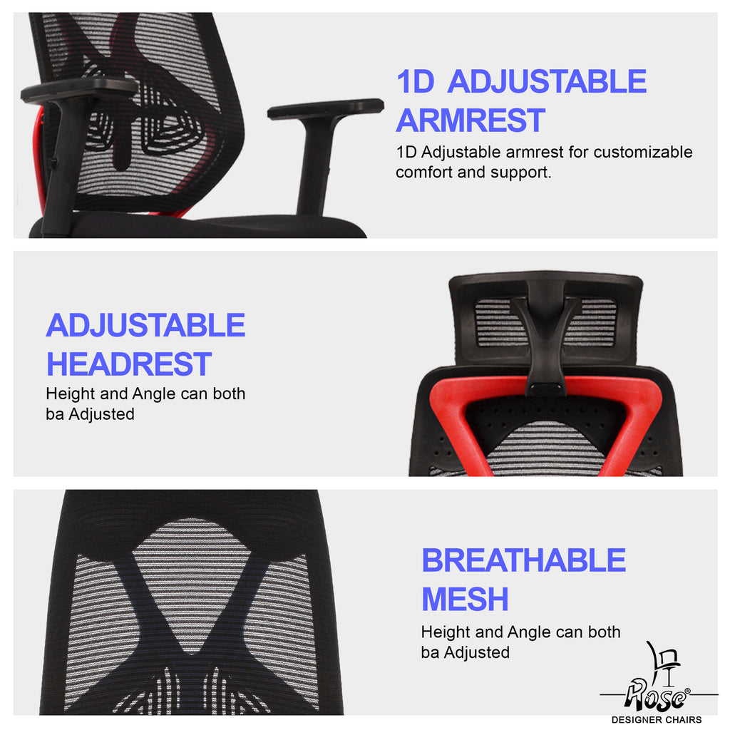 Sydney High Back Red & Black