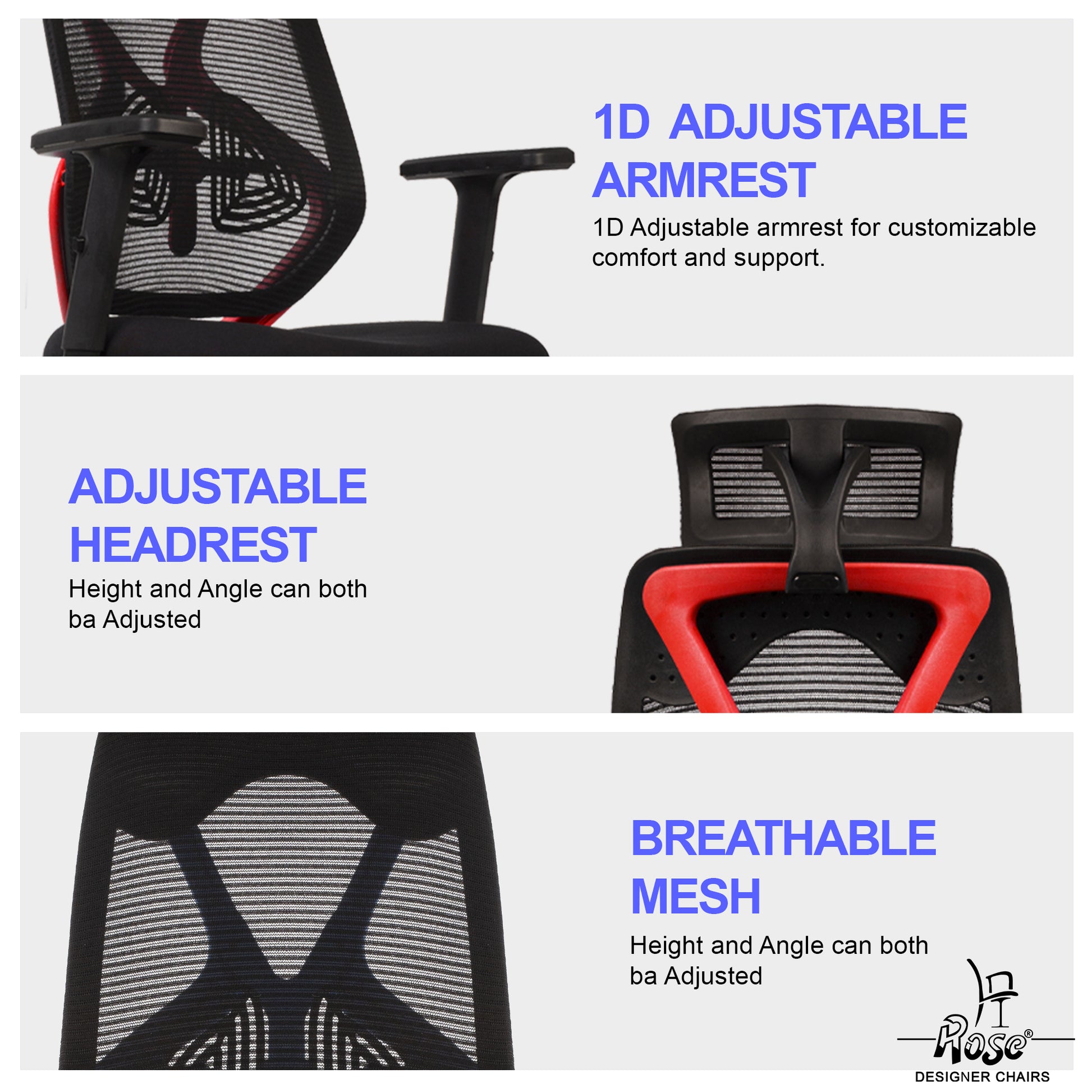 Sydney High Back Red & Black