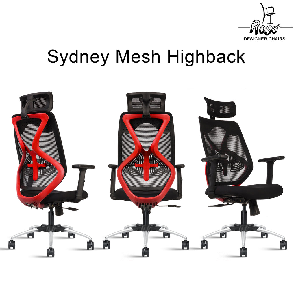 Sydney High Back Red & Black