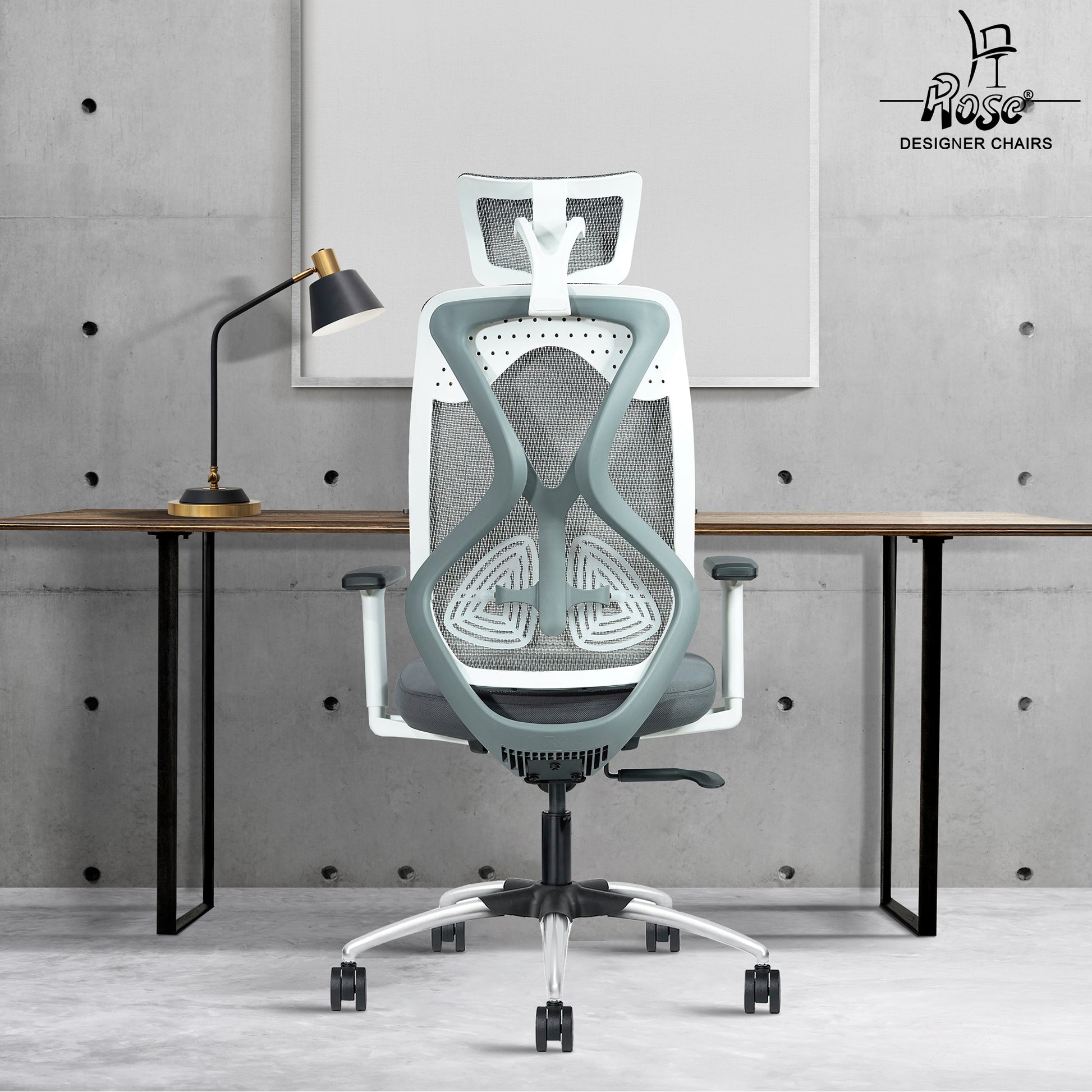 Sydney High Back Grey & White