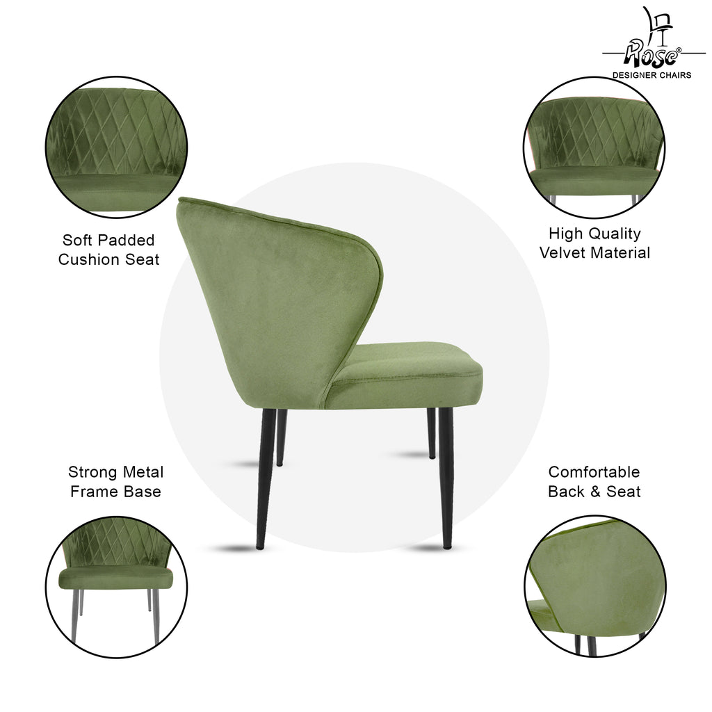 Tora Dining Chair(Green) Set of 2 Features 2