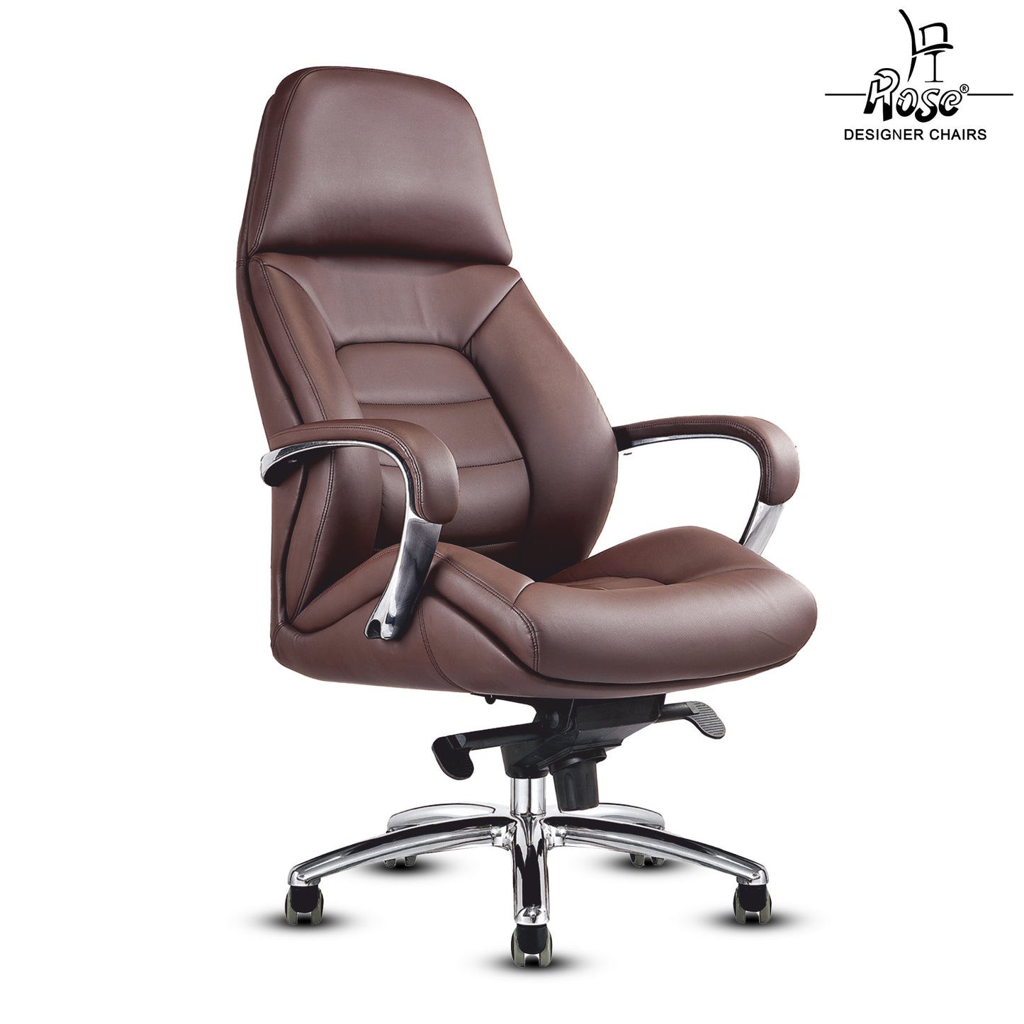 Rose Veda High Back Office Chair (Brown)