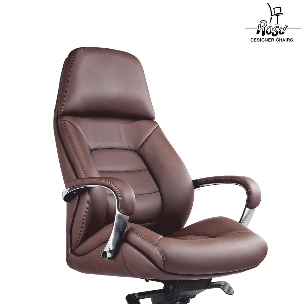 Rose Veda High Back Office Chair (Brown)