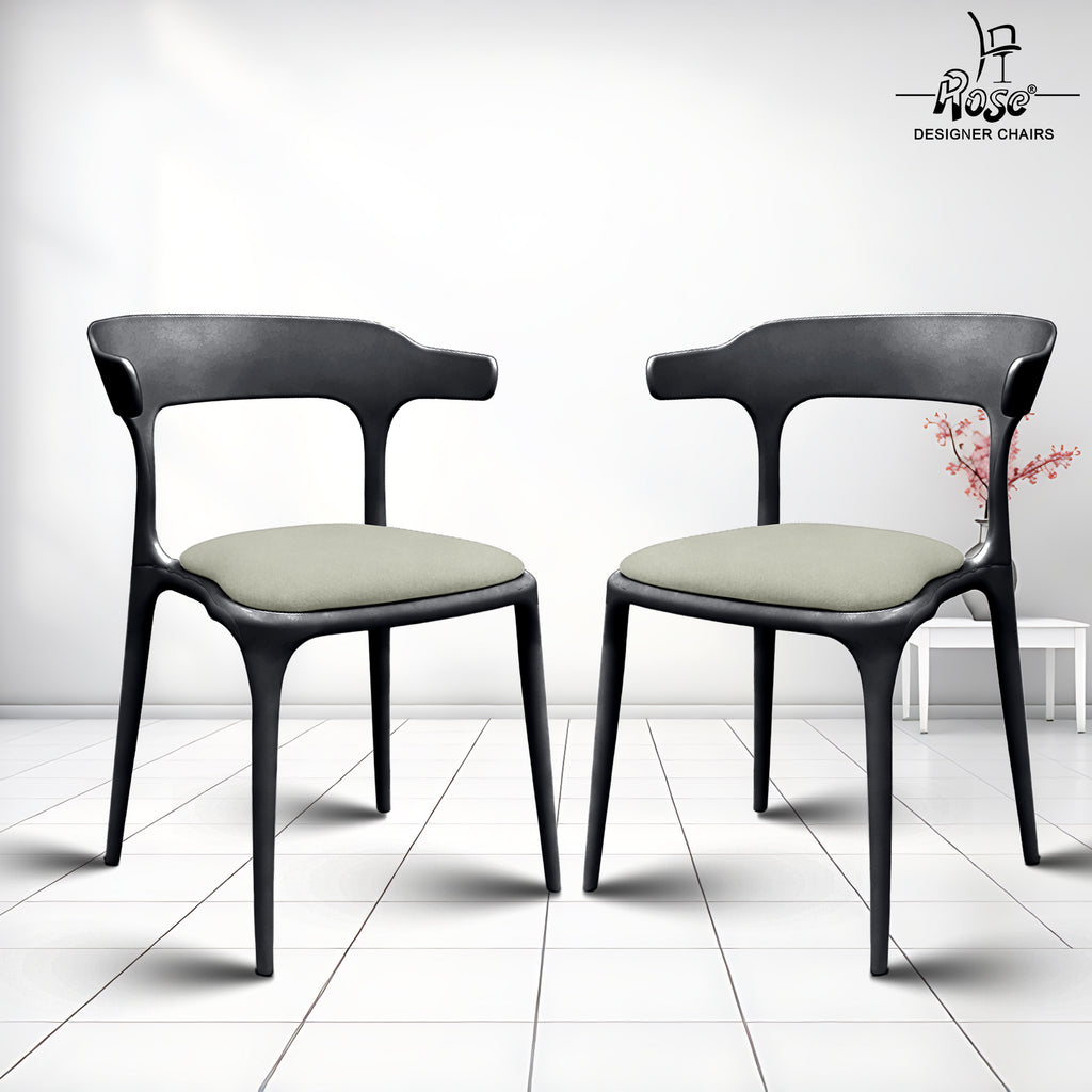 Vision grey cushion black set of 02