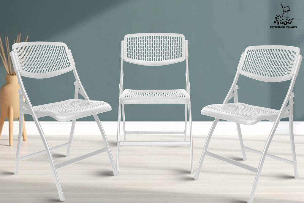 ROSE® Paris Folding Chair for Home | Lightweight, Portable, Balcony, Garden, Camping Chair | Indoor Outdoor Chair | Restaurant Chair