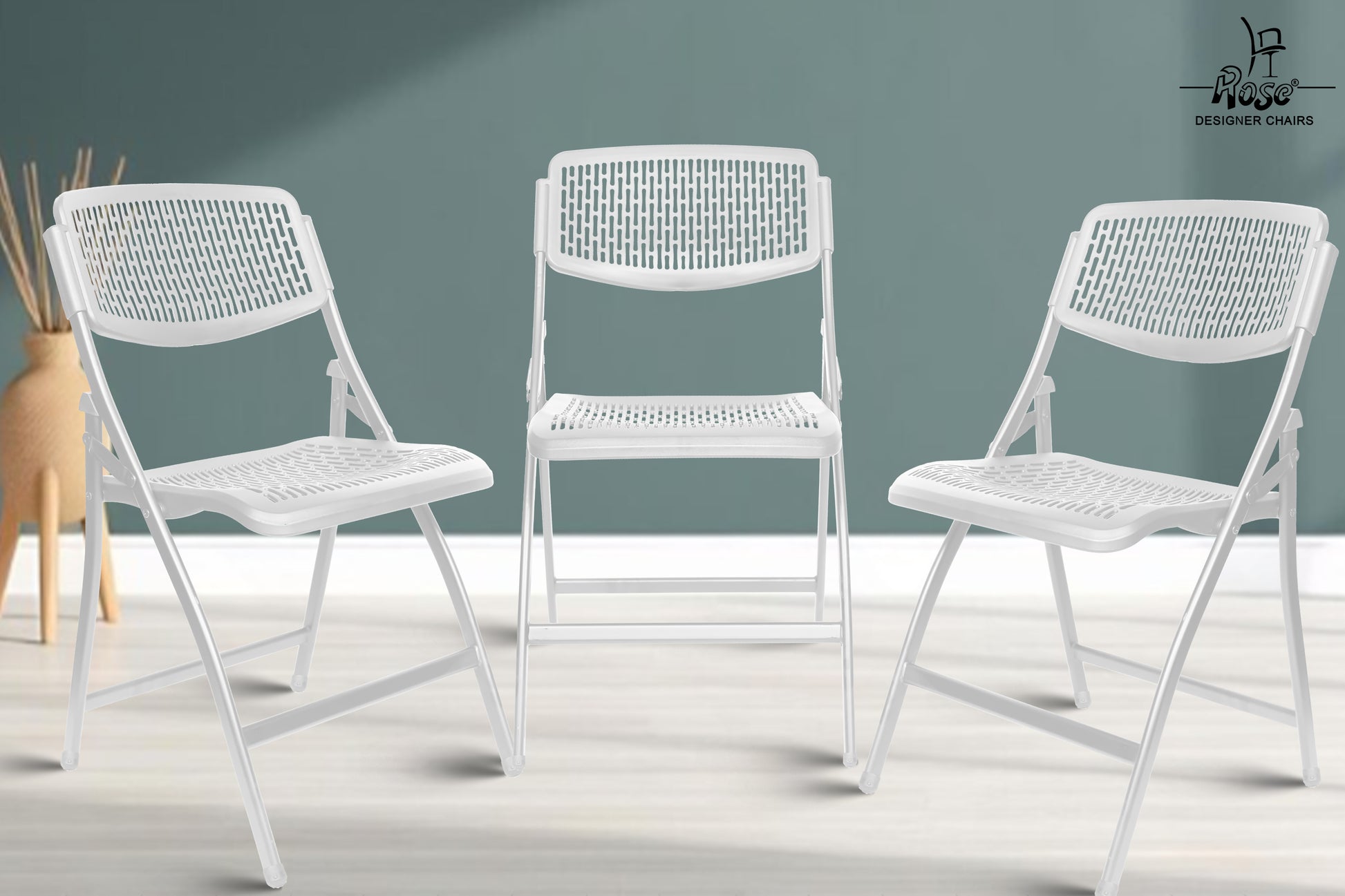 ROSE® Paris Folding Chair for Home | Lightweight, Portable, Balcony, Garden, Camping Chair | Indoor Outdoor Chair | Restaurant Chair