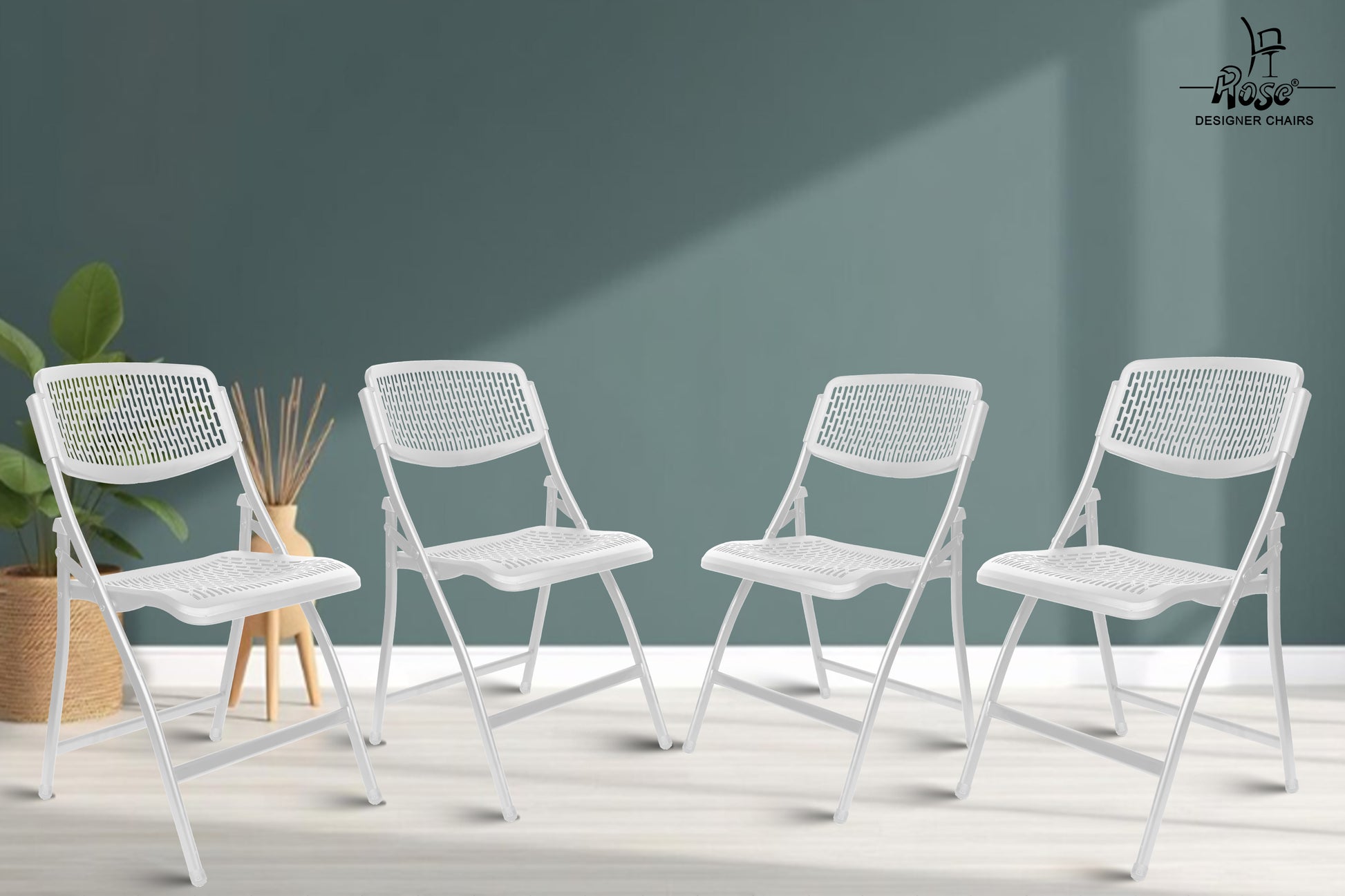 ROSE® Paris Folding Chair for Home | Lightweight, Portable, Balcony, Garden, Camping Chair | Indoor Outdoor Chair | Restaurant Chair