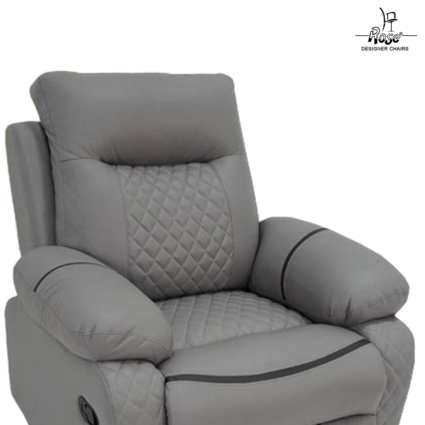 Rose Mexico one seater Recliner | RRR Recliner |Rocking, Revolving, and Reclining sofa (Grey)