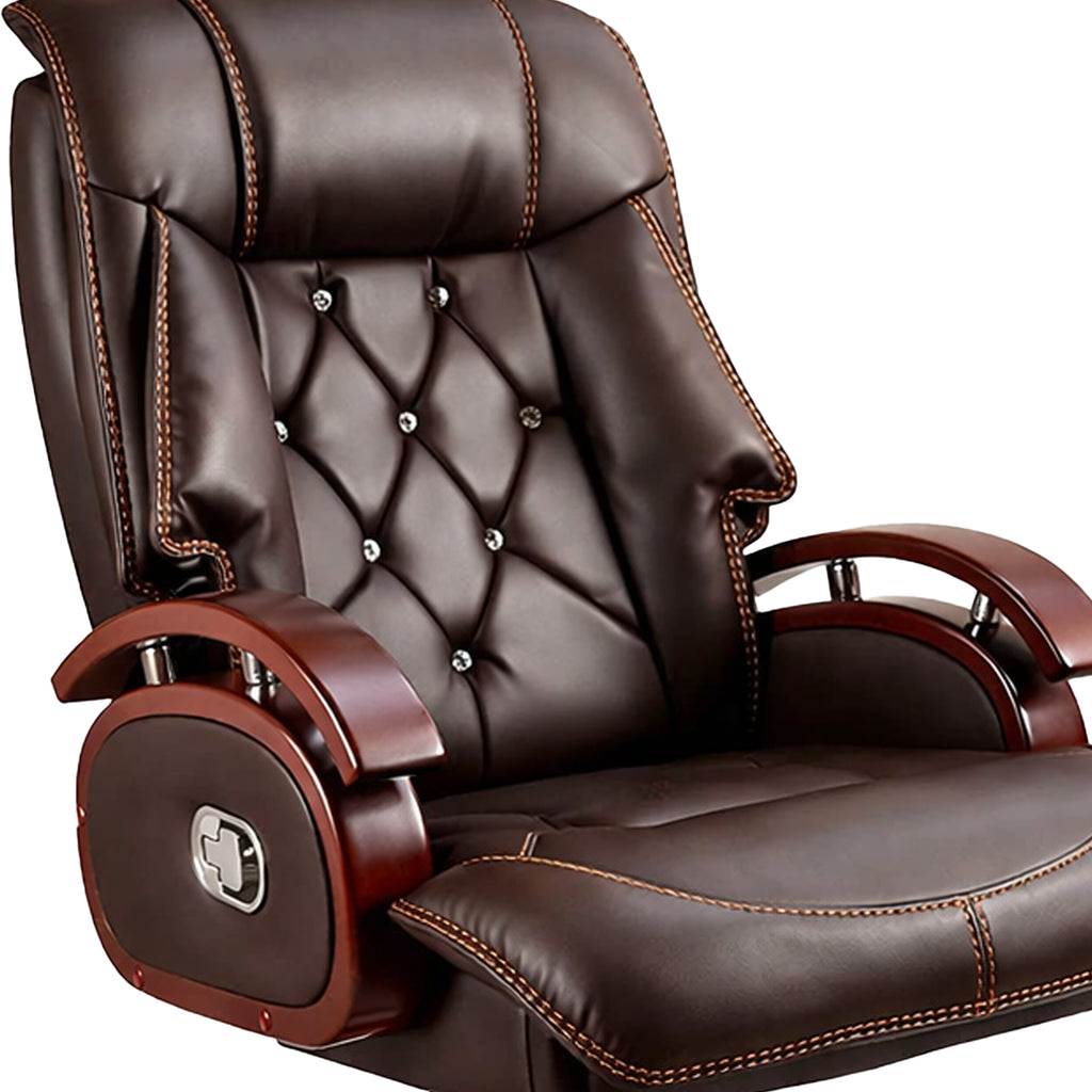 Hulk premium executive office chair brown set of 1 features 3
